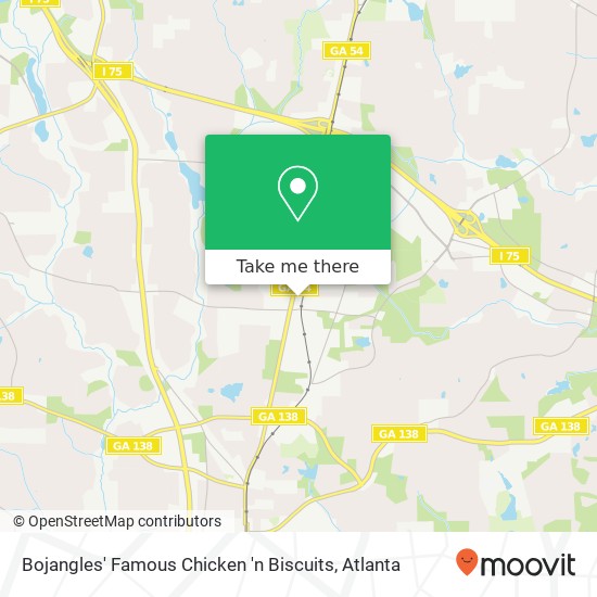 Bojangles' Famous Chicken 'n Biscuits map