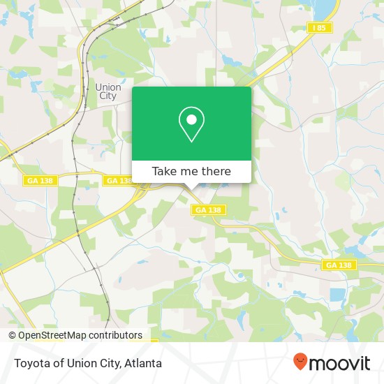 Toyota of Union City map