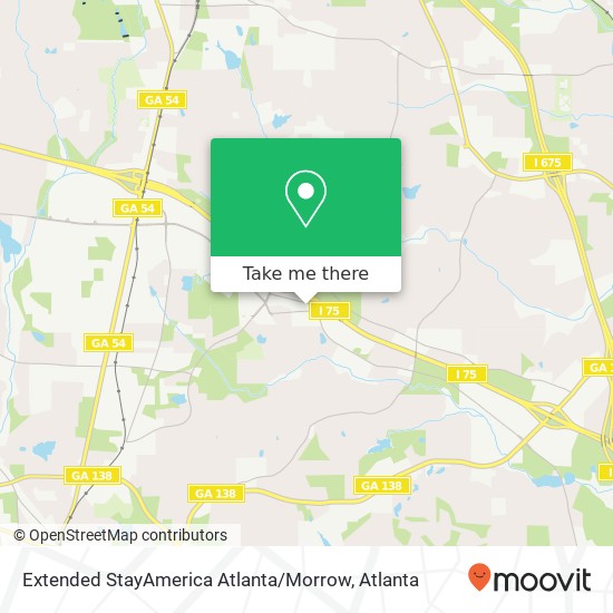 Mapa de Extended StayAmerica Atlanta / Morrow