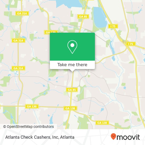 Atlanta Check Cashers, Inc map