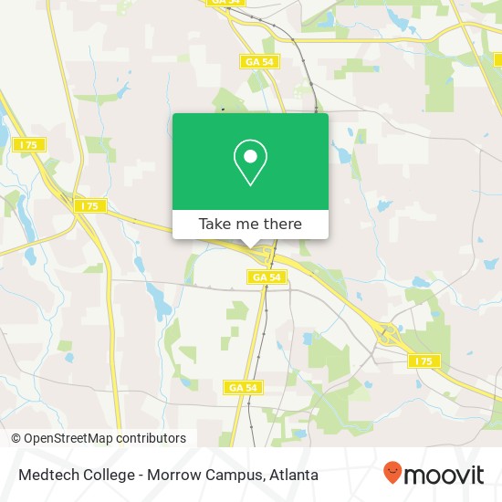 Mapa de Medtech College - Morrow Campus