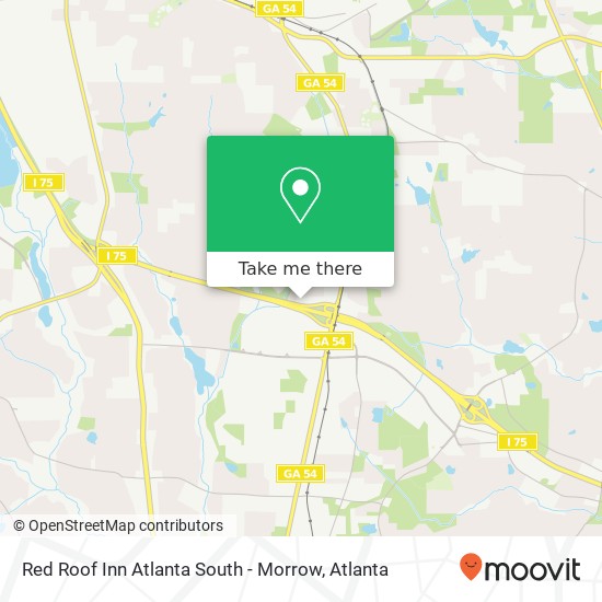 Mapa de Red Roof Inn Atlanta South - Morrow