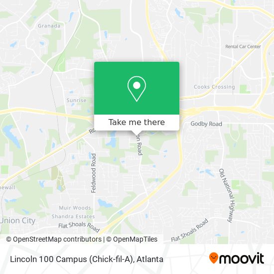 Mapa de Lincoln 100 Campus (Chick-fil-A)