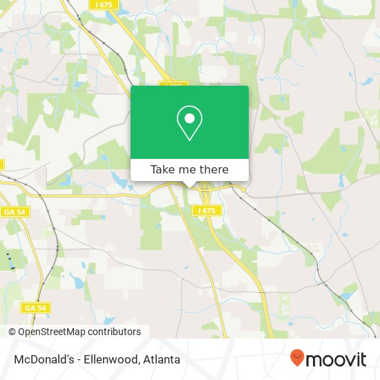 McDonald's - Ellenwood map