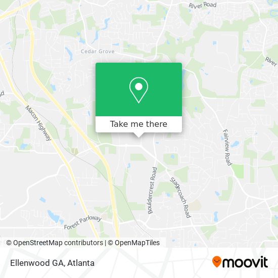 Ellenwood GA map