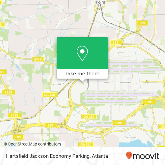 Hartsfield Jackson Economy Parking map