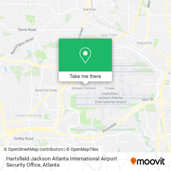 Mapa de Hartsfield-Jackson Atlanta International Airport Security Office
