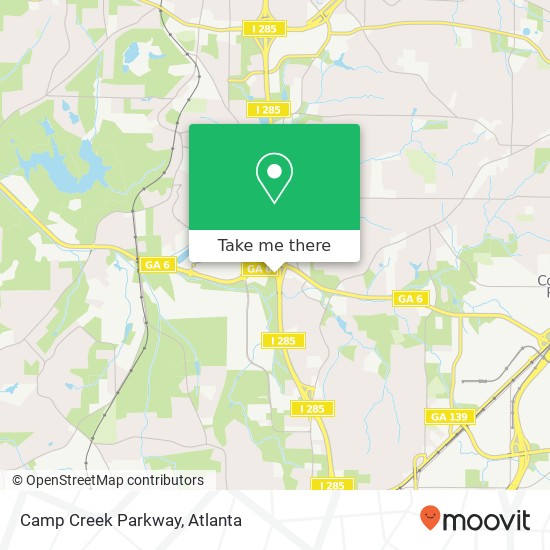 Camp Creek Parkway map