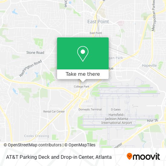 AT&T Parking Deck and Drop-in Center map