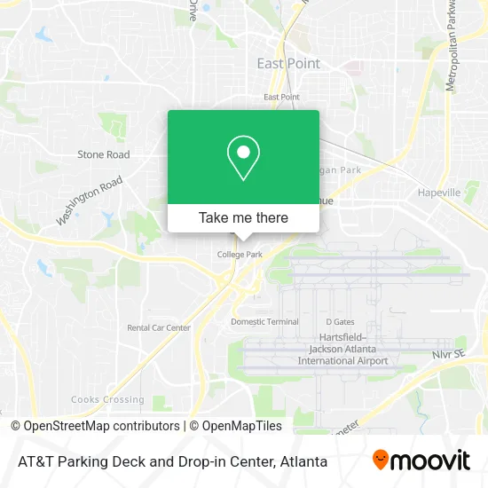 Mapa de AT&T Parking Deck and Drop-in Center