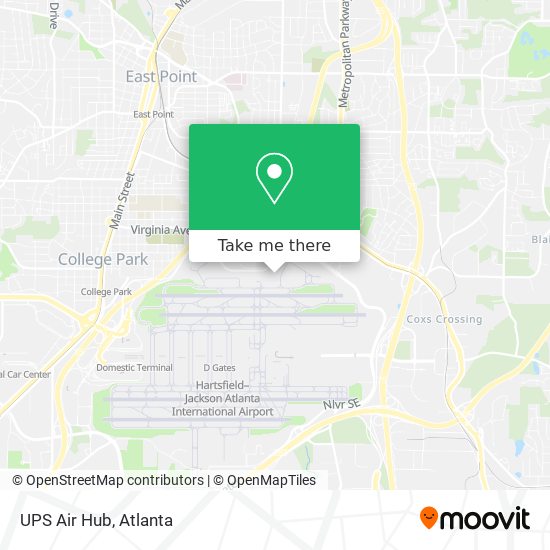 Mapa de UPS Air Hub