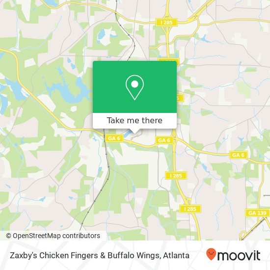 Mapa de Zaxby's Chicken Fingers & Buffalo Wings