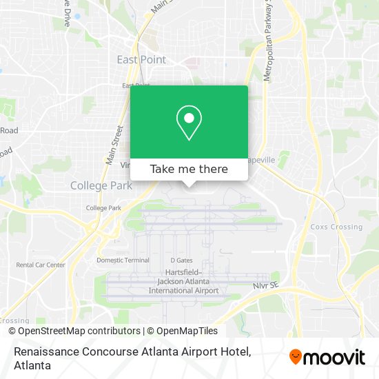 Renaissance Concourse Atlanta Airport Hotel map