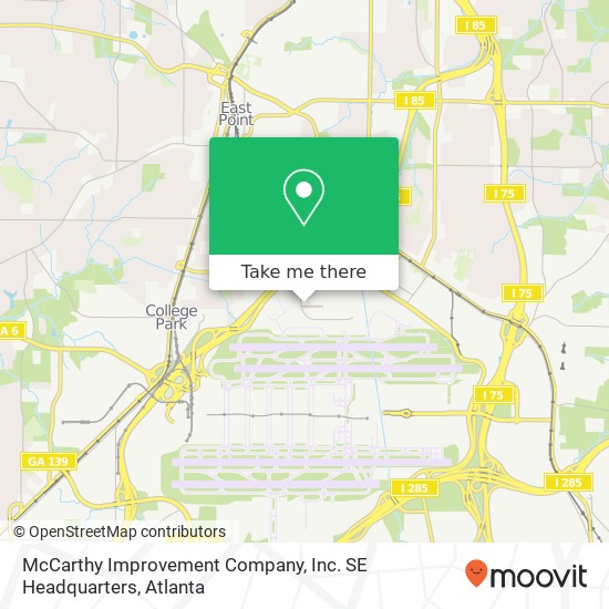 McCarthy Improvement Company, Inc. SE Headquarters map