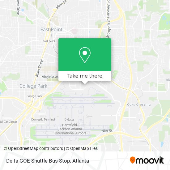 Mapa de Delta GOE Shuttle Bus Stop