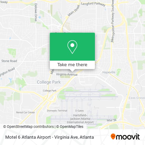 Mapa de Motel 6 Atlanta Airport - Virginia Ave