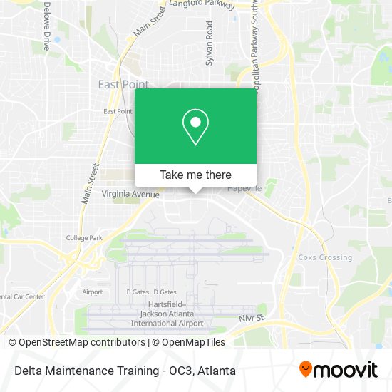 Delta Maintenance Training - OC3 map