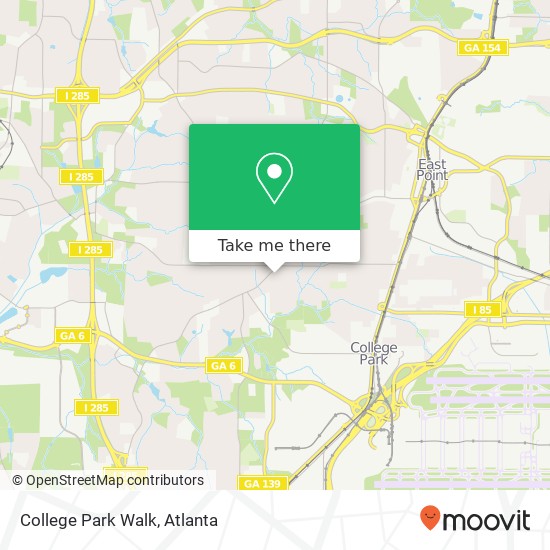 Mapa de College Park Walk