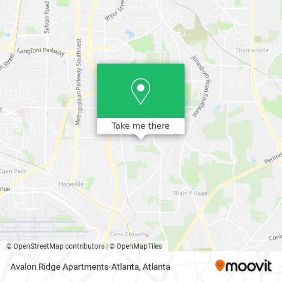 Avalon Ridge Apartments-Atlanta map