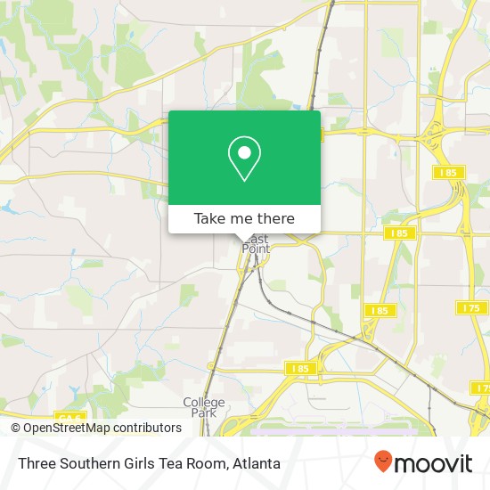 Three Southern Girls Tea Room map