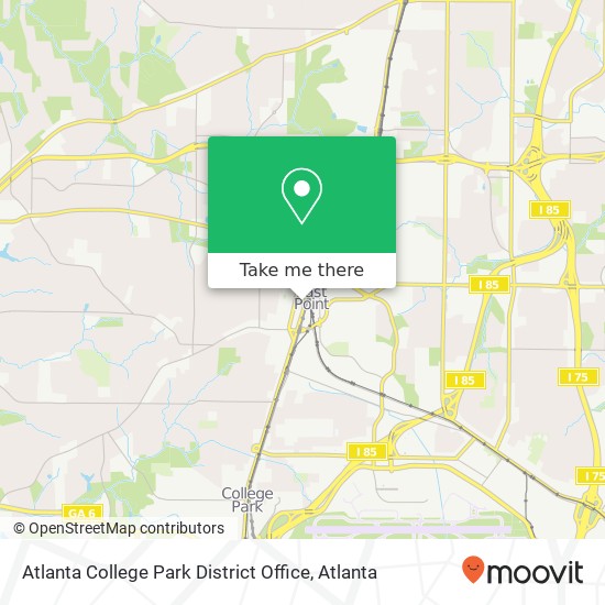 Mapa de Atlanta College Park District Office