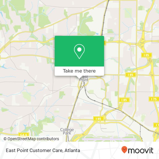 Mapa de East Point Customer Care