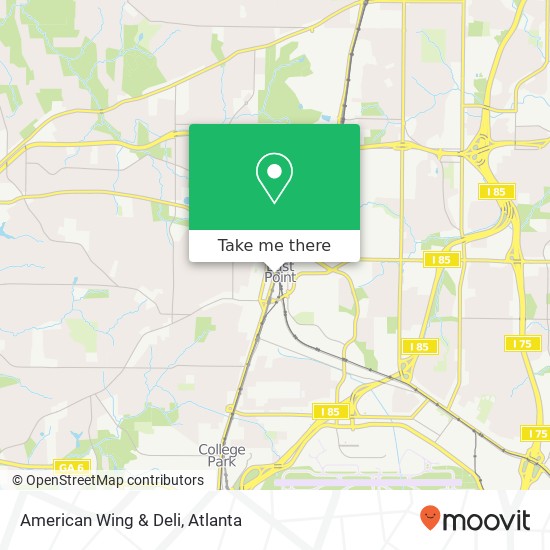 American Wing & Deli map