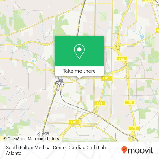 Mapa de South Fulton Medical Center Cardiac Cath Lab