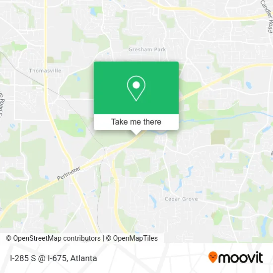 Mapa de I-285 S @ I-675