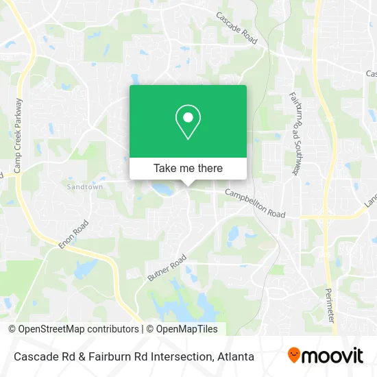 Cascade Rd & Fairburn Rd Intersection map