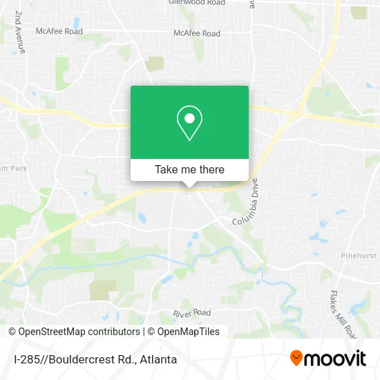 Mapa de I-285//Bouldercrest Rd.