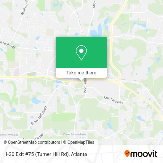 Mapa de I-20 Exit #75 (Turner Hill Rd)