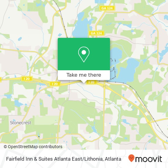 Mapa de Fairfield Inn & Suites Atlanta East / Lithonia