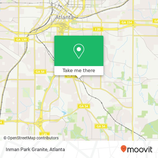 Mapa de Inman Park Granite