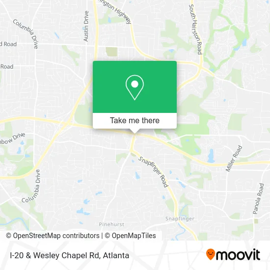 I-20 & Wesley Chapel Rd map