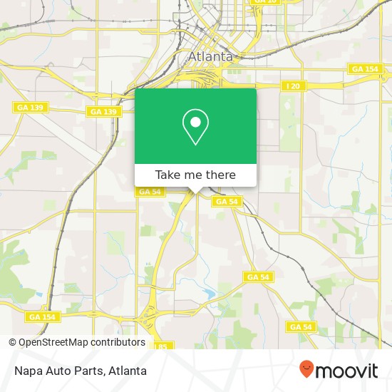 Mapa de Napa Auto Parts