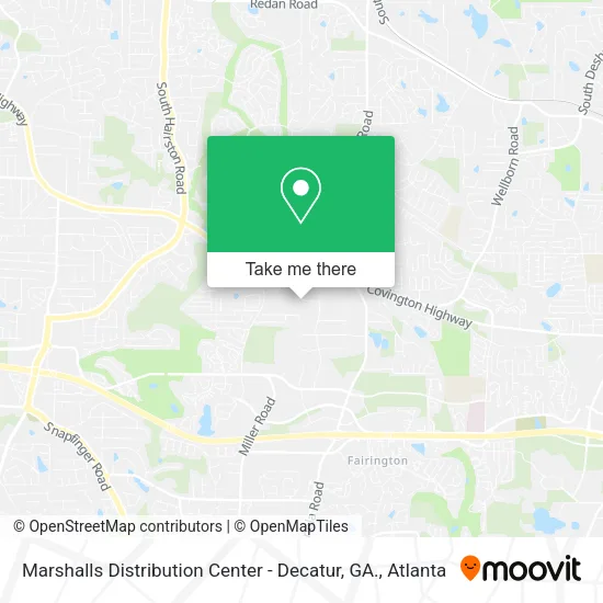 Marshalls Distribution Center - Decatur, GA. map