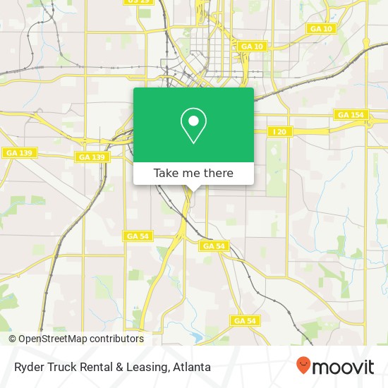 Ryder Truck Rental & Leasing map