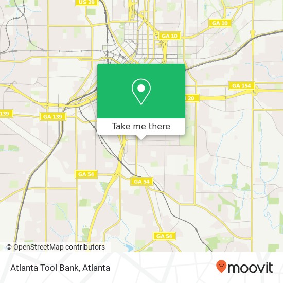 Mapa de Atlanta Tool Bank