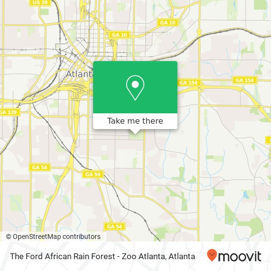 The Ford African Rain Forest - Zoo Atlanta map