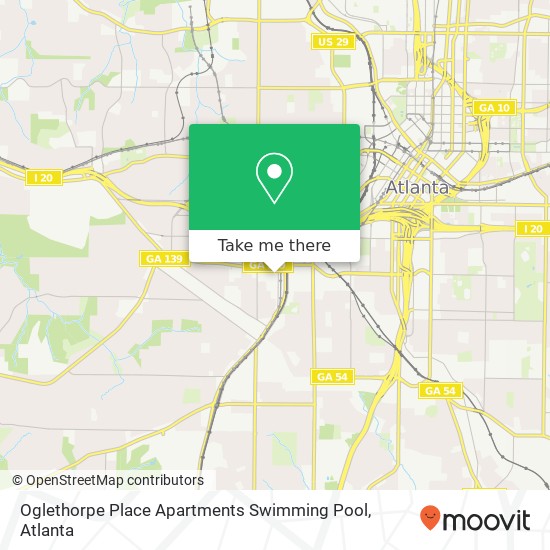 Mapa de Oglethorpe Place Apartments Swimming Pool