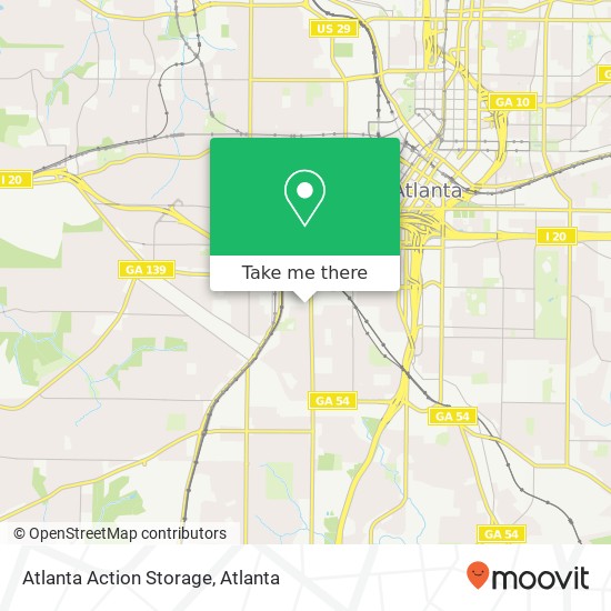 Atlanta Action Storage map