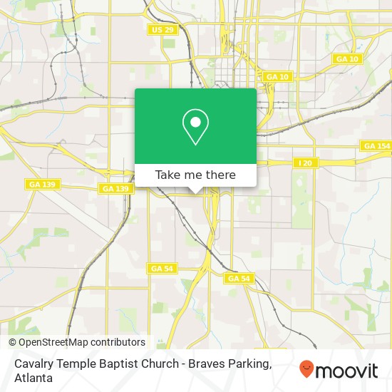 Mapa de Cavalry Temple Baptist Church - Braves Parking