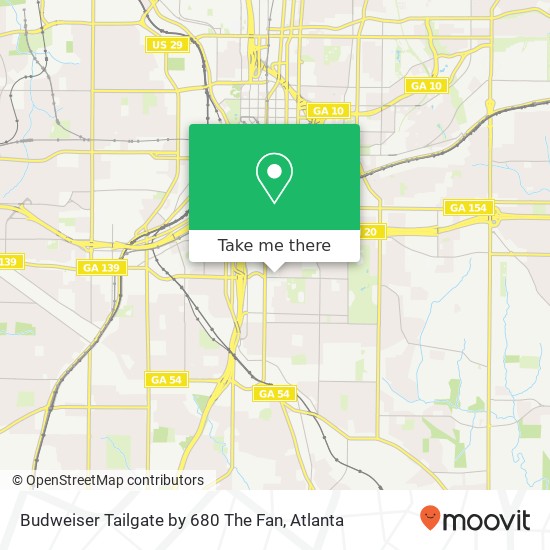 Mapa de Budweiser Tailgate by 680 The Fan