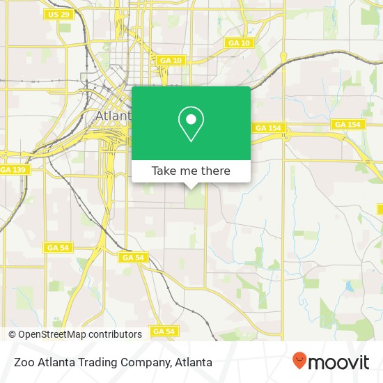 Zoo Atlanta Trading Company map