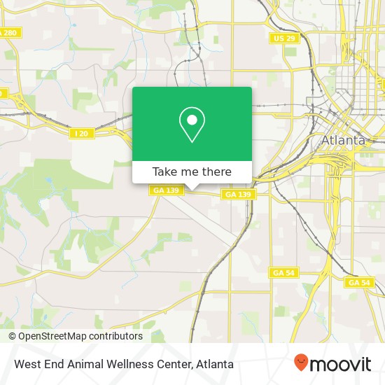 West End Animal Wellness Center map