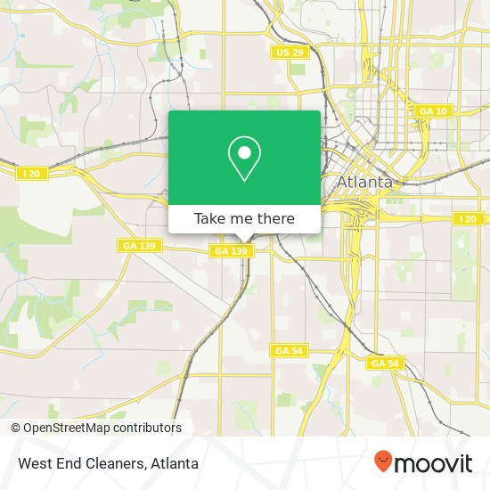 West End Cleaners map