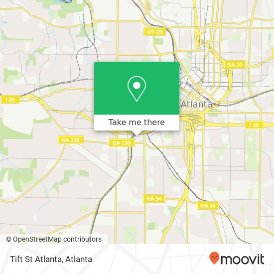 Tift St Atlanta map