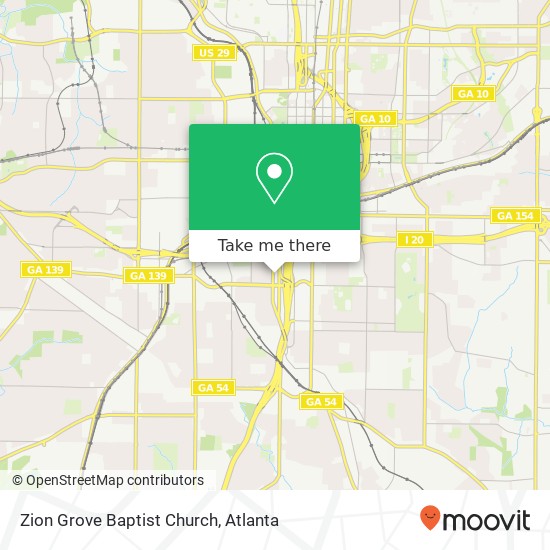 Zion Grove Baptist Church map