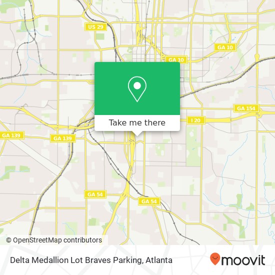 Delta Medallion Lot Braves Parking map